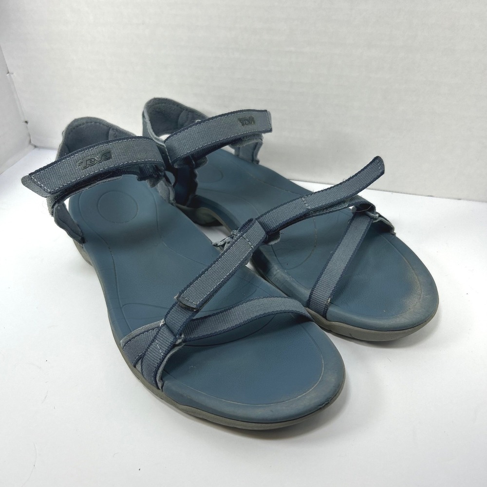 Teva Gorpcore Verra Strappy Hiking Sandals 10 Blue Outdoor Sporty Utilitarian